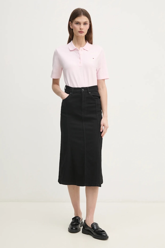 Τζιν φούστα Sisley 41GTL002N μαύρο SS25