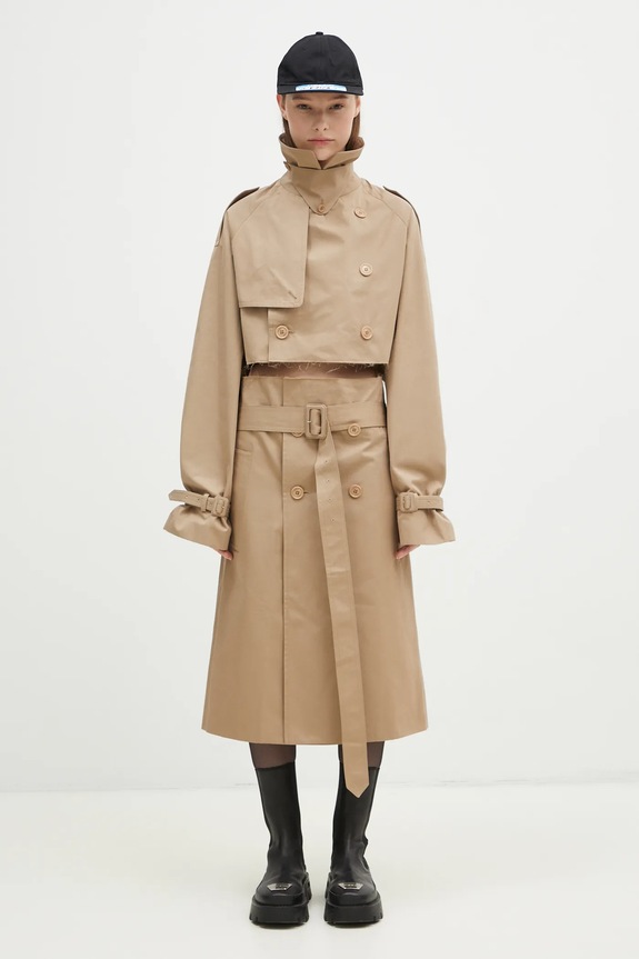 Хлопковая юбка VETEMENTS Deconstructed Trenchcoat WA66SK400S