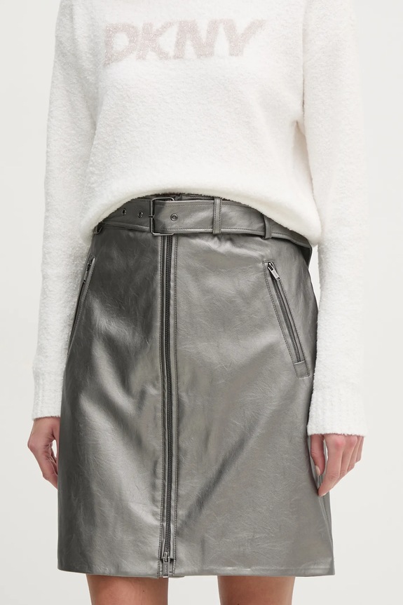 Sukňa Dkny casual sivá P4JN6XIM