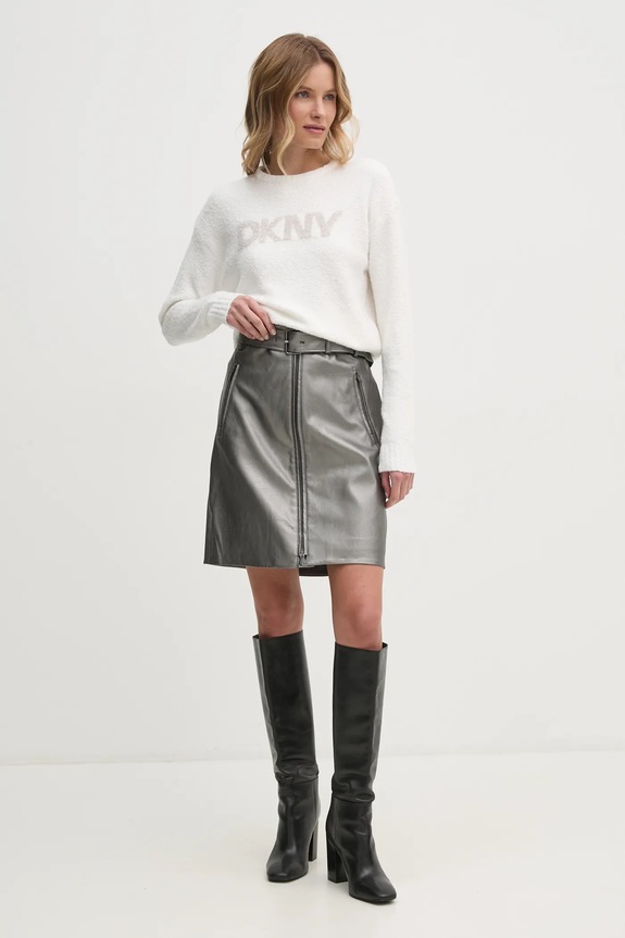 Sukňa Dkny P4JN6XIM sivá SS25