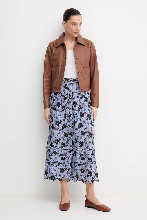 Βαμβακερή φούστα Pepe Jeans ENODIA PL901193 μπλε SS25