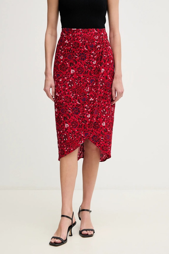 Φούστα Pepe Jeans CLAU εμπριμέ κόκκινο PL901199