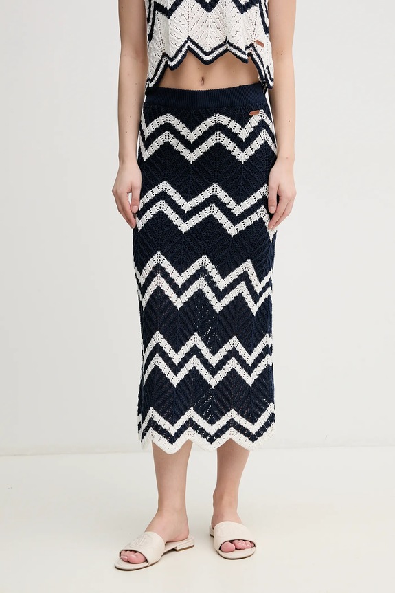 Sukňa Pepe Jeans OLLIE SKIRT pletenina tmavomodrá PL901205