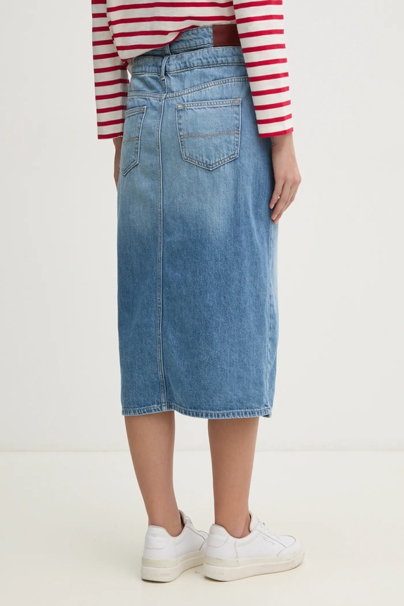 Oblečenie Rifľová sukňa Pepe Jeans MIDI SKIRT HW DOUBLE PL901207 modrá