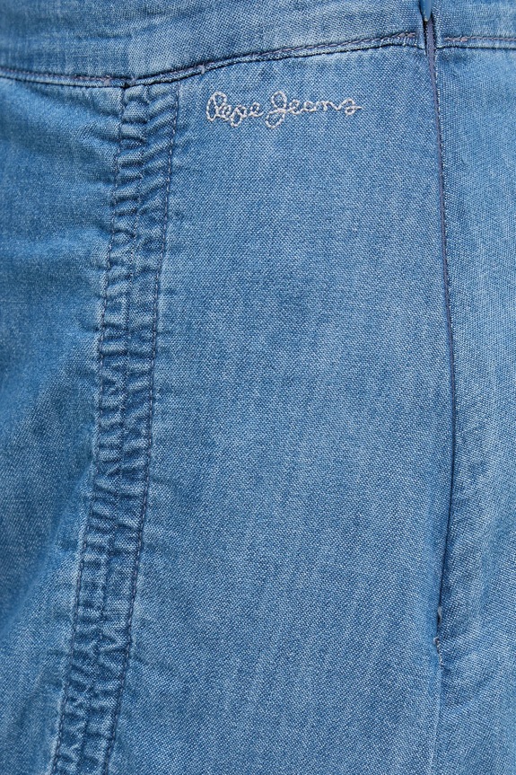 Rifľová sukňa Pepe Jeans MAXI SKIRT HW SUNSET modrá PL901218