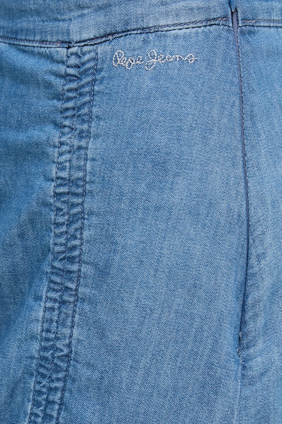 Rifľová sukňa Pepe Jeans MAXI SKIRT HW SUNSET modrá PL901218