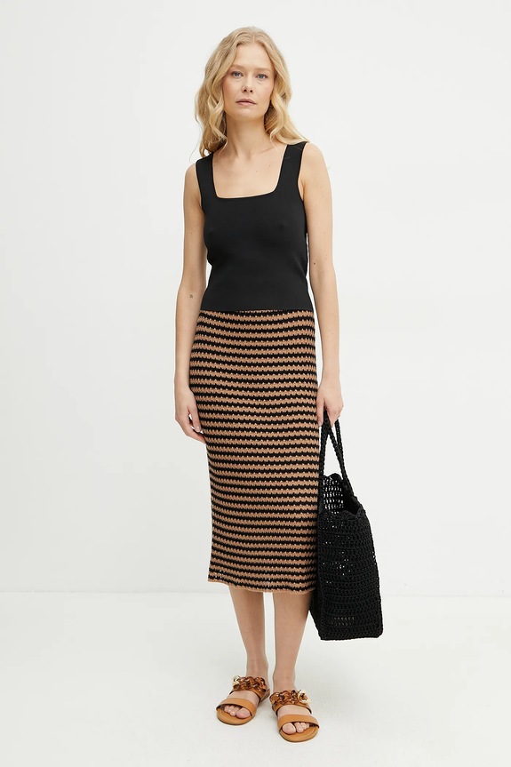 Weekend Max Mara fustă 2515301012600 maro SS25