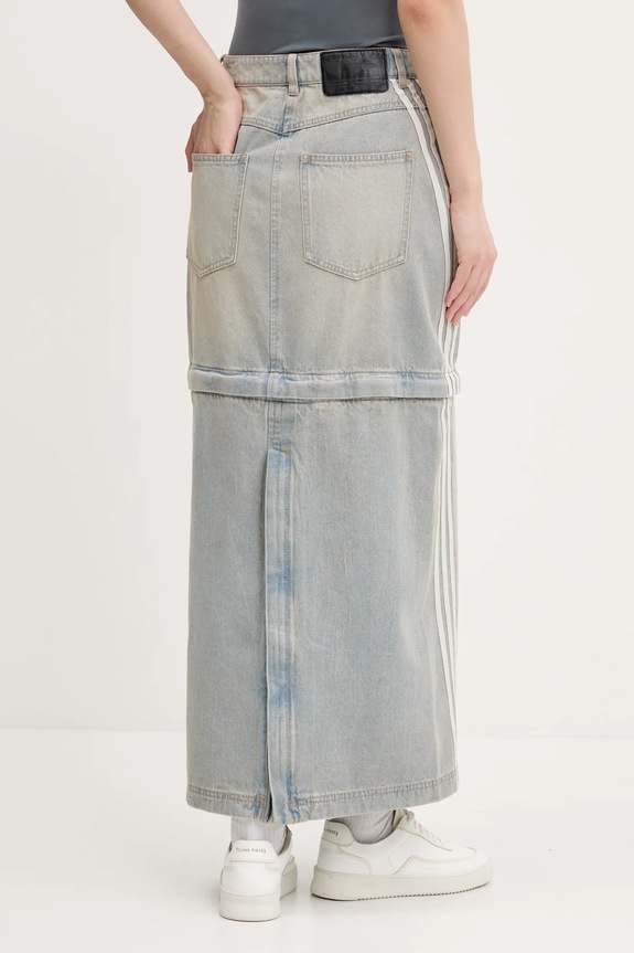 Traper suknja adidas Originals DENIM ZIP SKIRT JX9215 plava