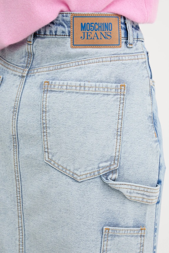 Moschino Jeans fustă din denim 0105.3719 albastru