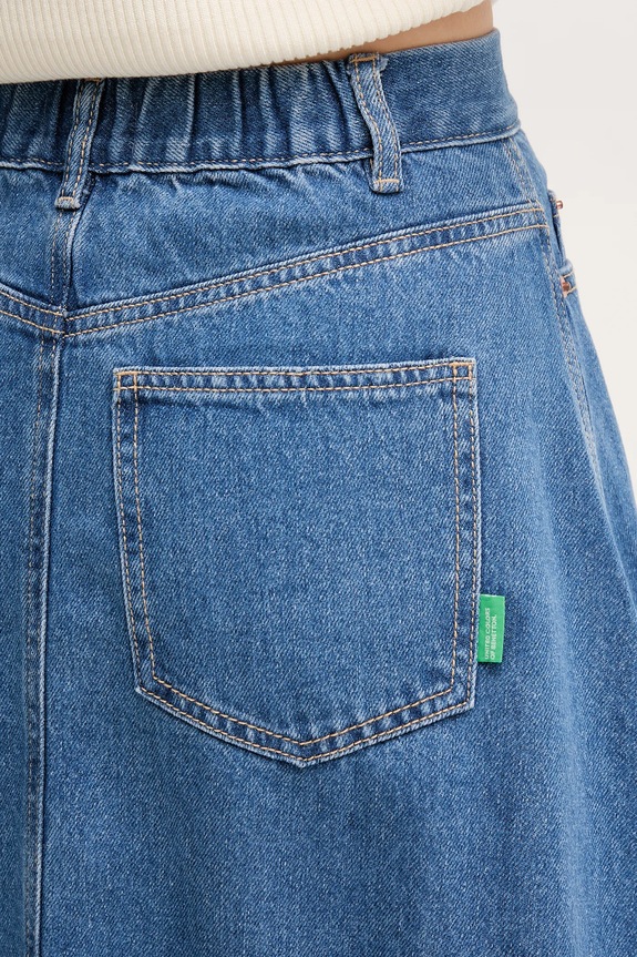 Джинсовая юбка United Colors of Benetton голубой 43C8D004K