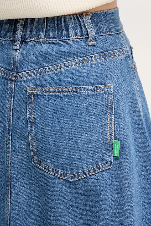 Джинсовая юбка United Colors of Benetton голубой 43C8D004K