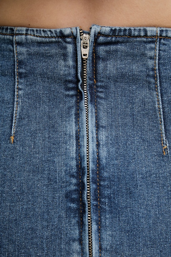 United Colors of Benetton fustă din denim albastru 4ORHD004O