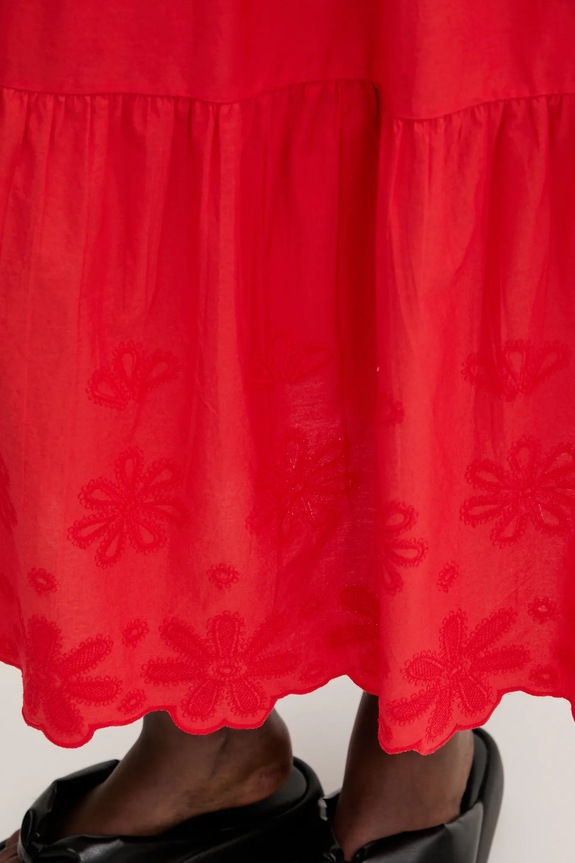 Pamučna suknja Desigual TOLSTOI crvena 25SWFW01