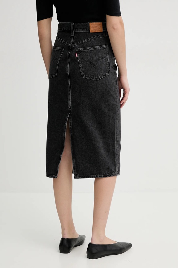 Abbigliamento Levi's gonna di jeans HR BACK SLIT SKIRT 001VH grigio