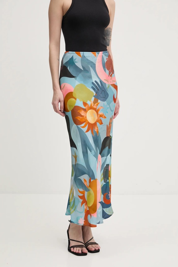 Φούστα Never Fully Dressed Balearic Dorris εμπριμέ μπλε NFDSK633