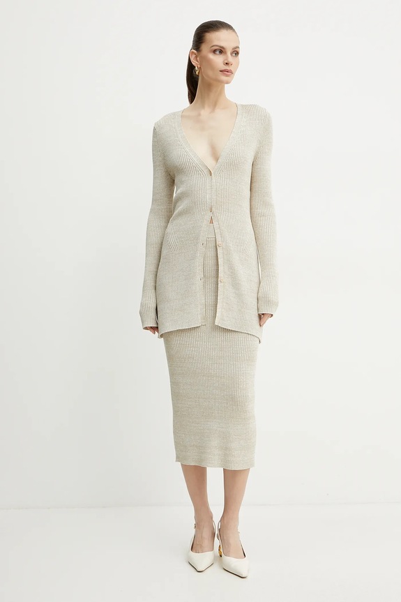 Suknja BOSS 50537735 bež SS25