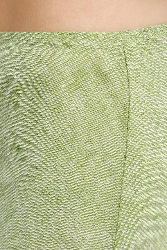 Samsoe Samsoe fustă din in SAAGNETA verde F24200182