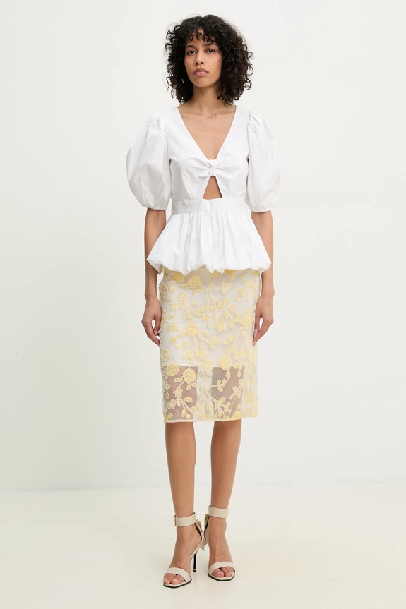 Suknja Rotate 113673858 zlatna SS25