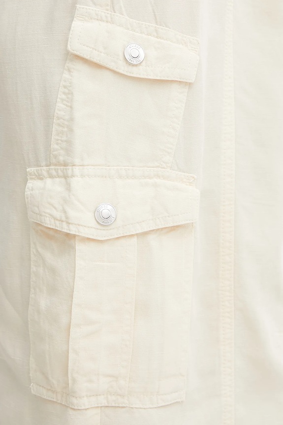 Guess szoknya vászonkeverékből CASEY bézs W5GD1H.WG8N0