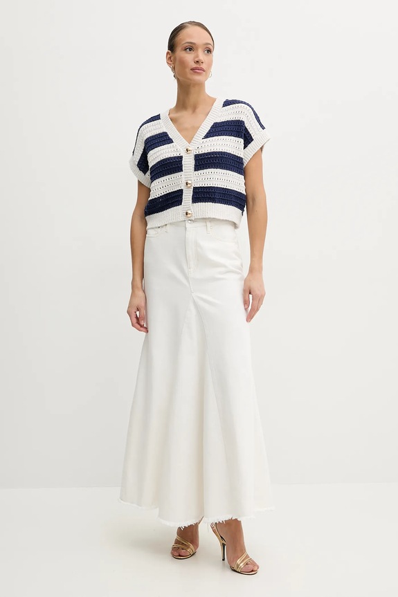 Βαμβακερή φούστα Guess W5GD95.D5N92 μπεζ SS25