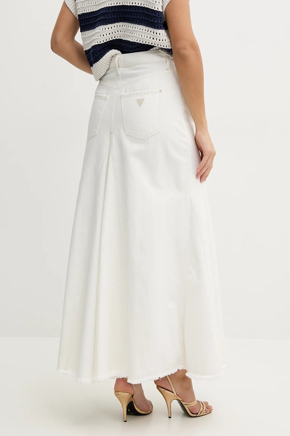 Ρούχα Βαμβακερή φούστα Guess W5GD95.D5N92 μπεζ