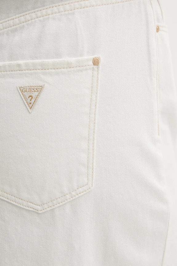 Βαμβακερή φούστα Guess μπεζ W5GD95.D5N92