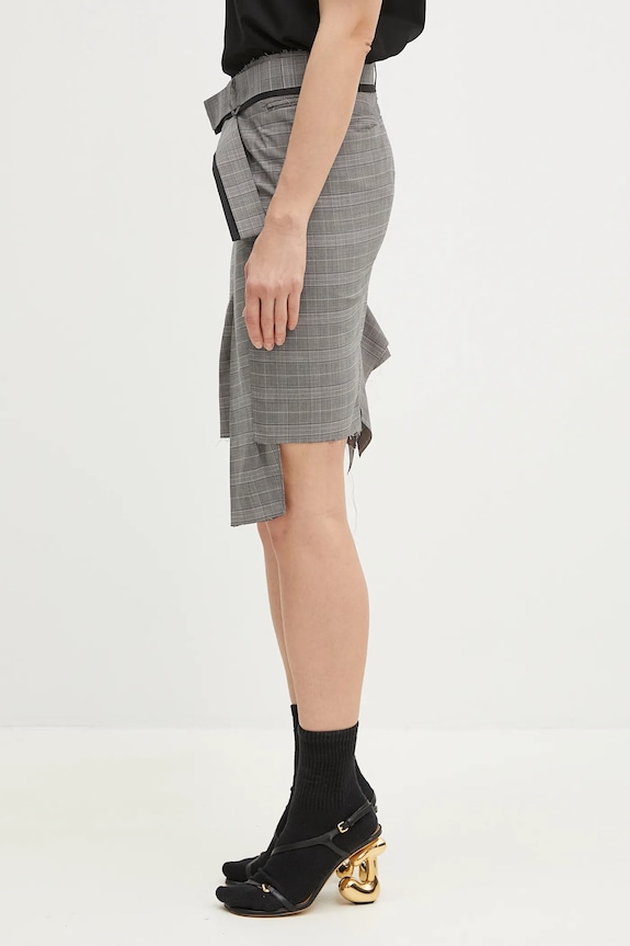 Sukňa s prímesou vlny Ottolinger Drape Pencil 123.300523.02 sivá SS25