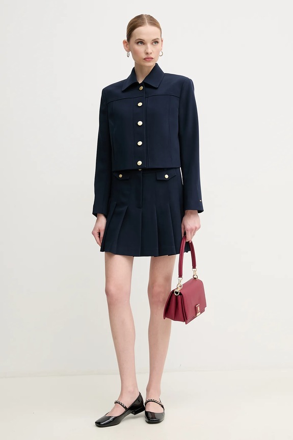 Tommy Hilfiger spódnica WW0WW44731 granatowy SS25