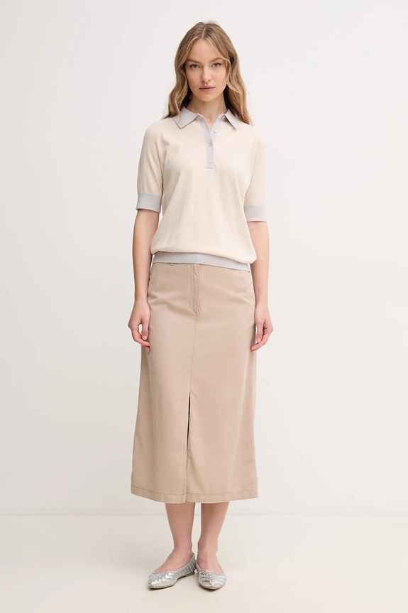 Sukňa Tommy Hilfiger WW0WW44726 béžová SS25