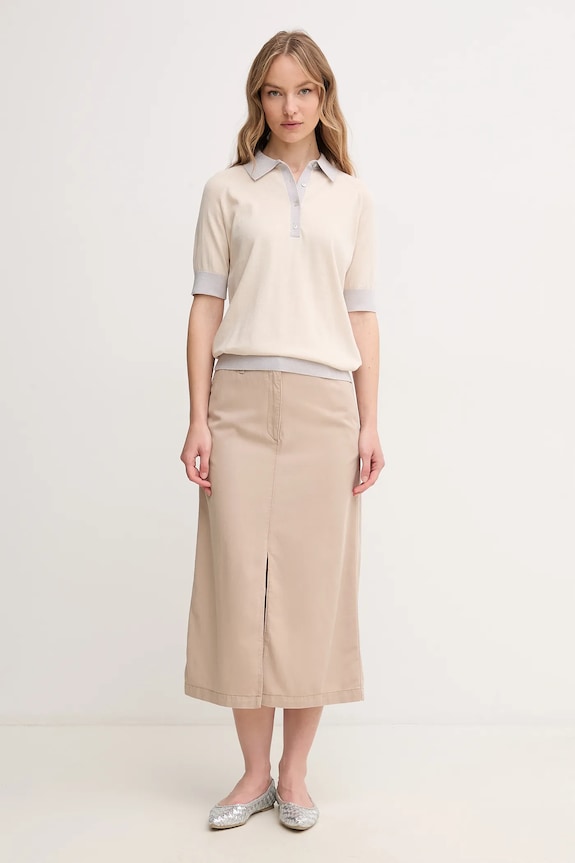 Sukňa Tommy Hilfiger WW0WW44726 béžová SS25