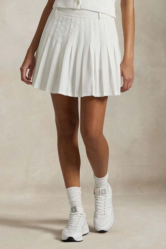 Polo Ralph Lauren fustă Wimbledon Collection uni alb 211970494