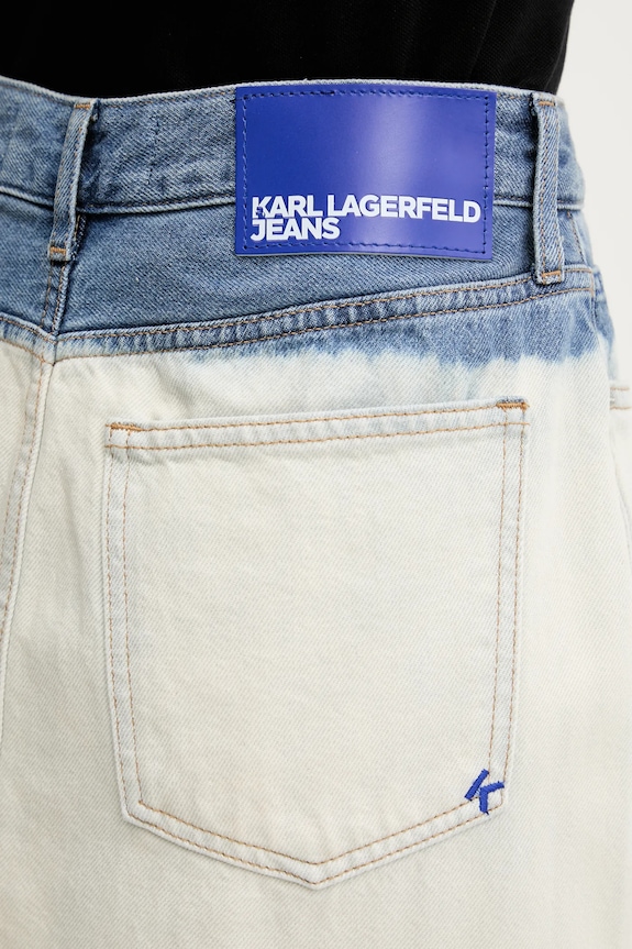 Rifľová sukňa Karl Lagerfeld Jeans modrá A2W12014