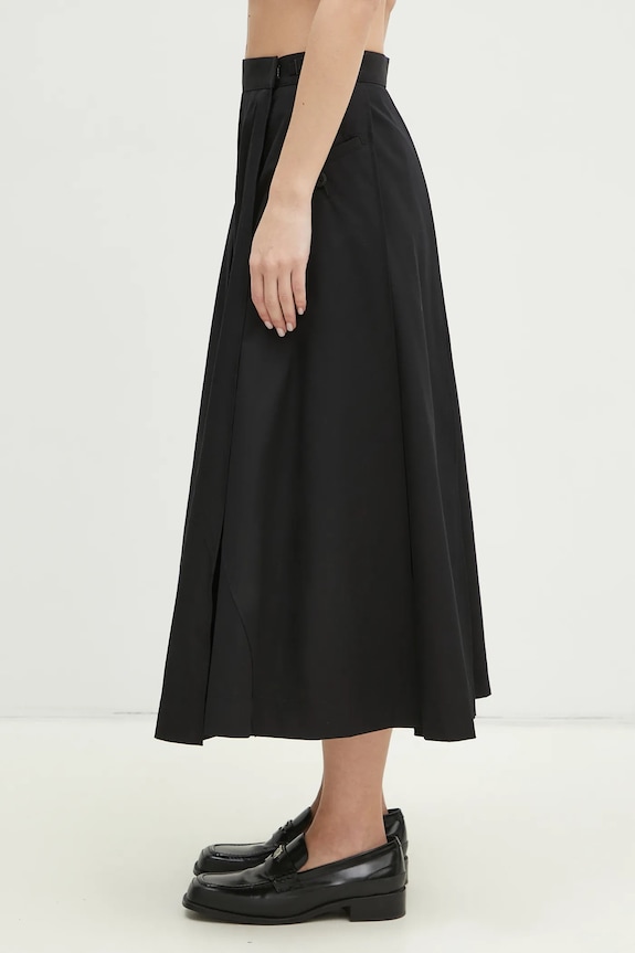 Pamučna suknja Undercover Skirt UP1E1601 crna SS25