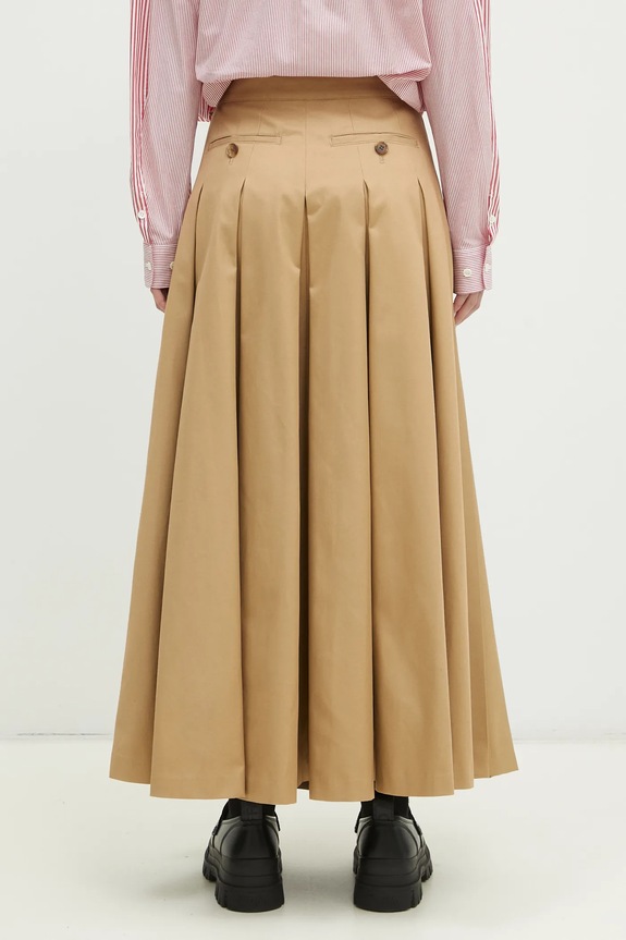 Îmbrăcăminte Undercover fusta din bumbac Skirt UP1E1603 bej