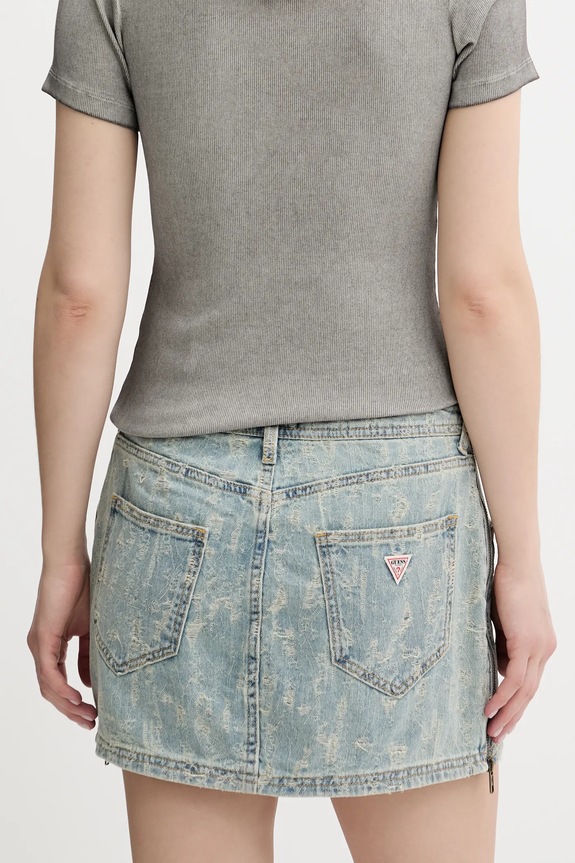 Îmbrăcăminte Guess Originals fustă jeans W5GD1L.D5OTA albastru