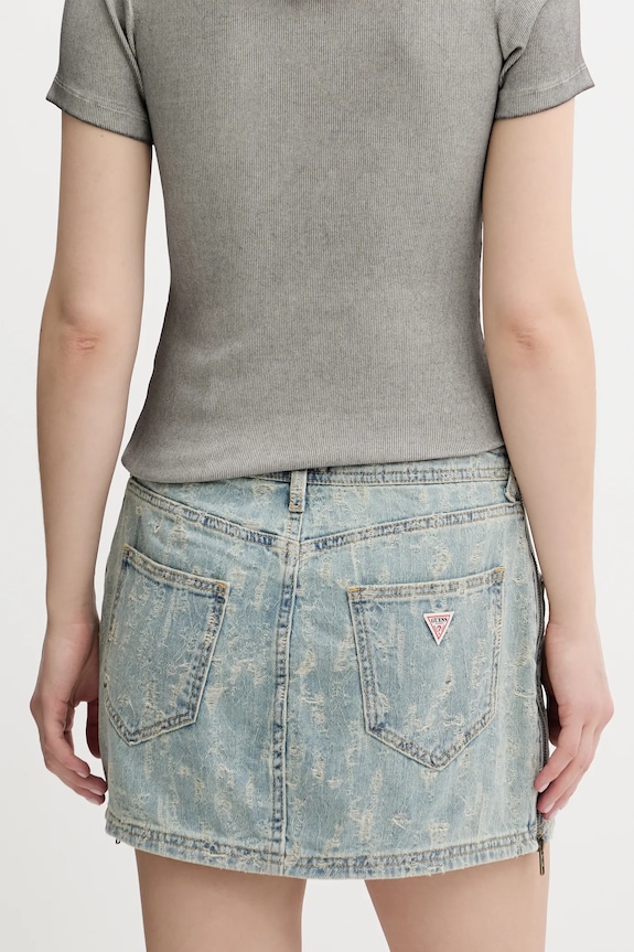 Îmbrăcăminte Guess Originals fustă jeans W5GD1L.D5OTA albastru