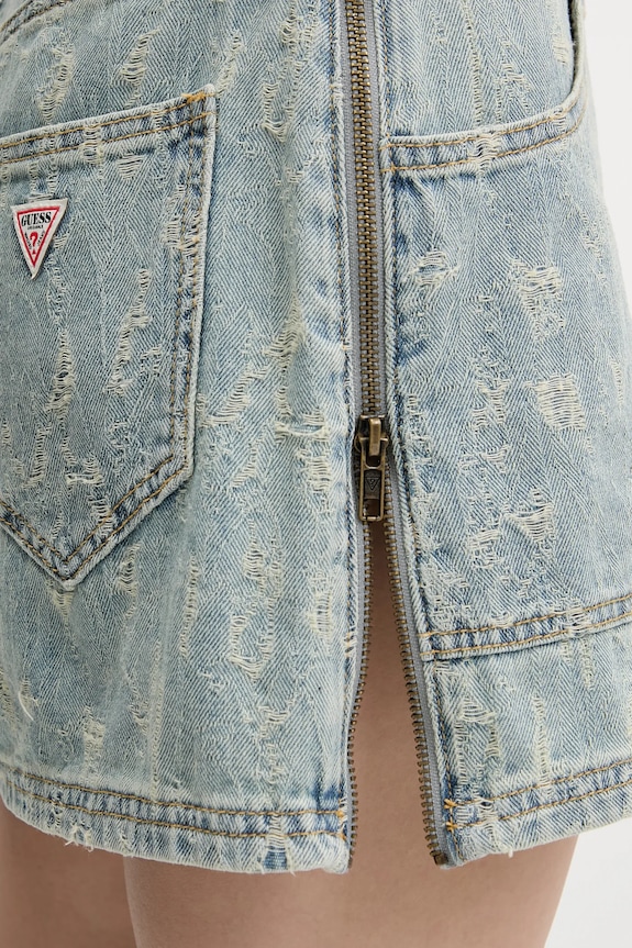 Guess Originals fustă jeans albastru W5GD1L.D5OTA
