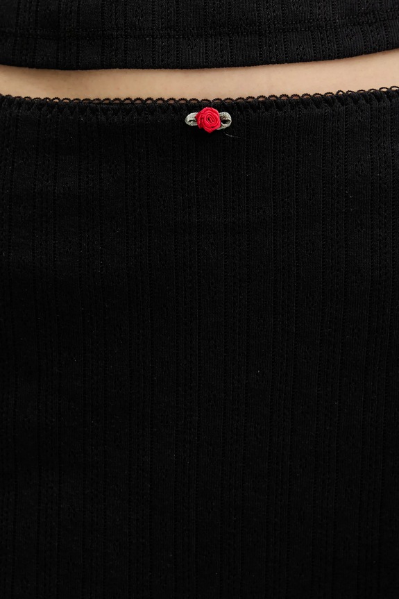 Tommy Jeans pamut szoknya fekete DW0DW20606