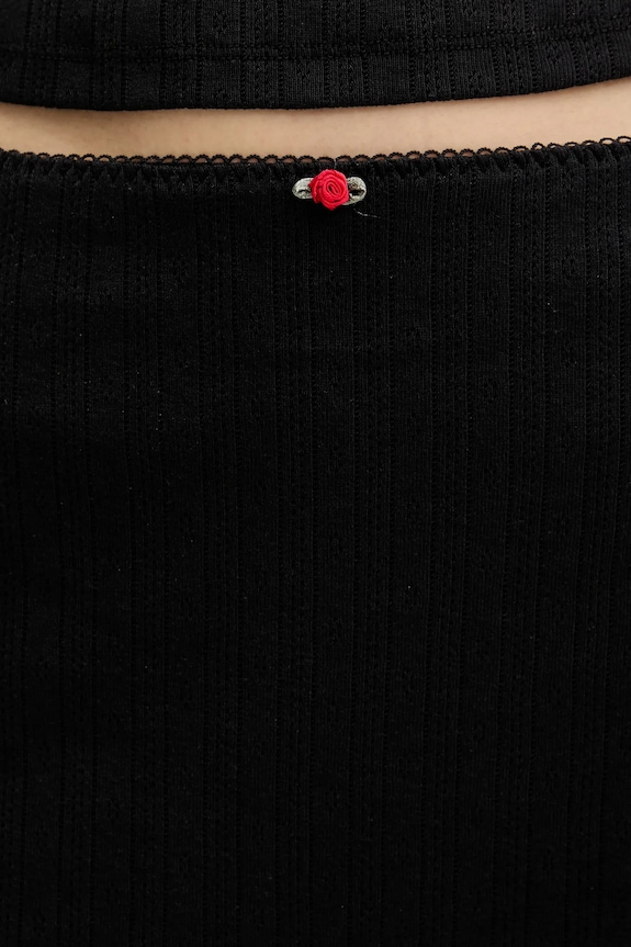 Tommy Jeans pamut szoknya fekete DW0DW20606