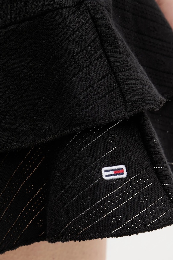 Tommy Jeans pamut szoknya DW0DW20606 fekete