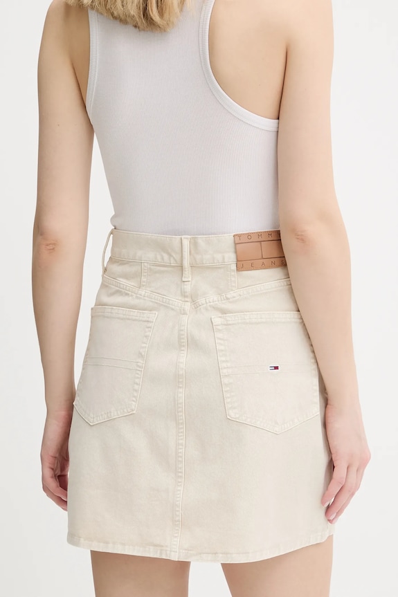 Oblečenie Rifľová sukňa Tommy Jeans DW0DW20607 béžová