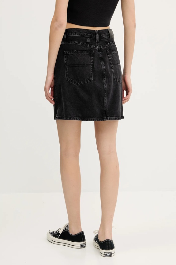 Ρούχα Τζιν φούστα Tommy Jeans DW0DW21275 μαύρο