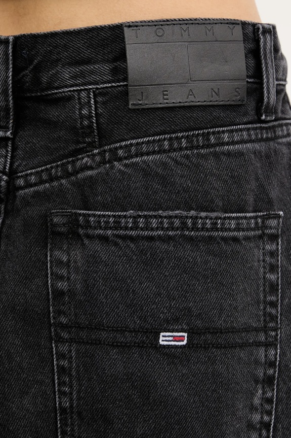 Τζιν φούστα Tommy Jeans μαύρο DW0DW21275
