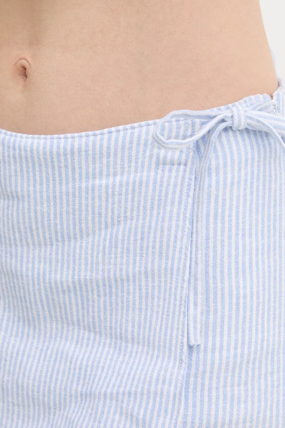 Λινή φούστα Hollister Co. KI343.5027.104 μπλε