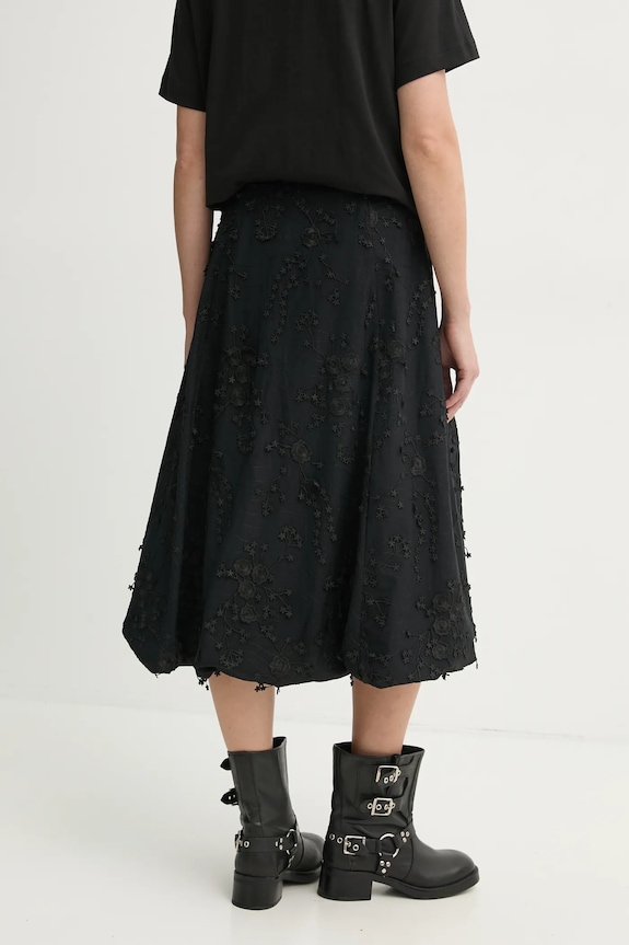 Ρούχα Βαμβακερή φούστα MUNTHE FIAMMA 251122225125 μαύρο