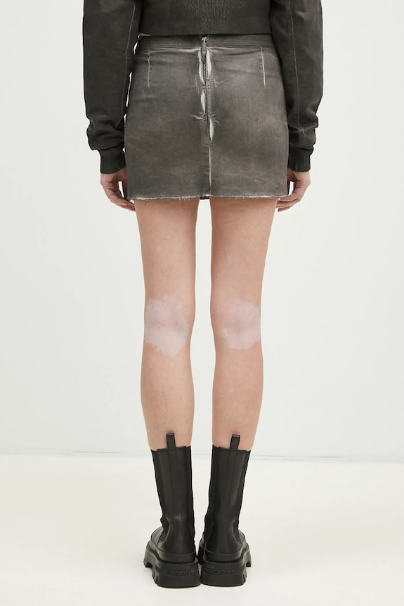 Одежда Хлопковая юбка Rick Owens Mini DS01E3342.SCF серый