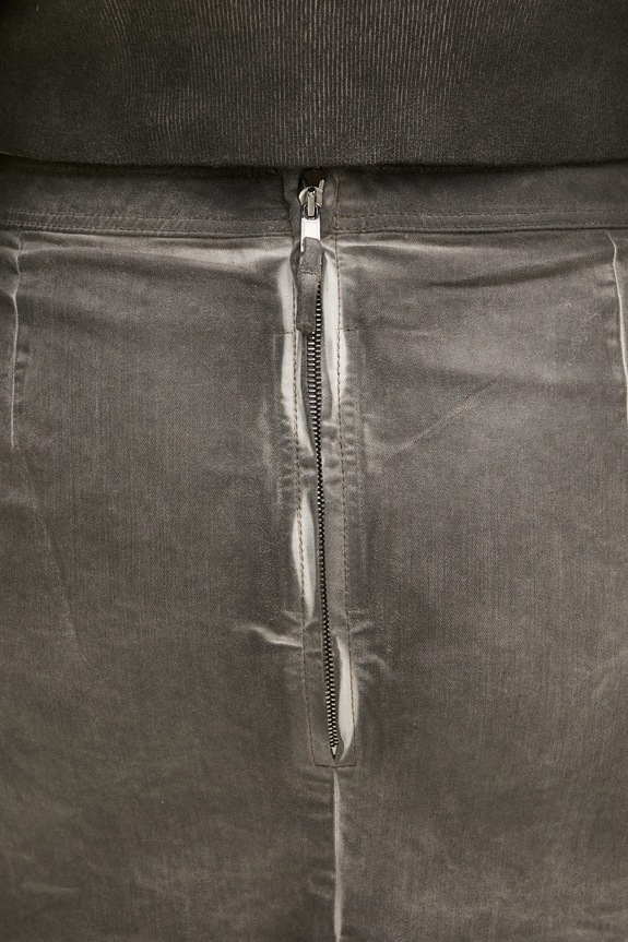 Хлопковая юбка Rick Owens Mini серый DS01E3342.SCF