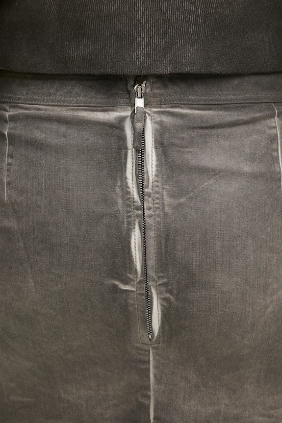 Хлопковая юбка Rick Owens Mini серый DS01E3342.SCF