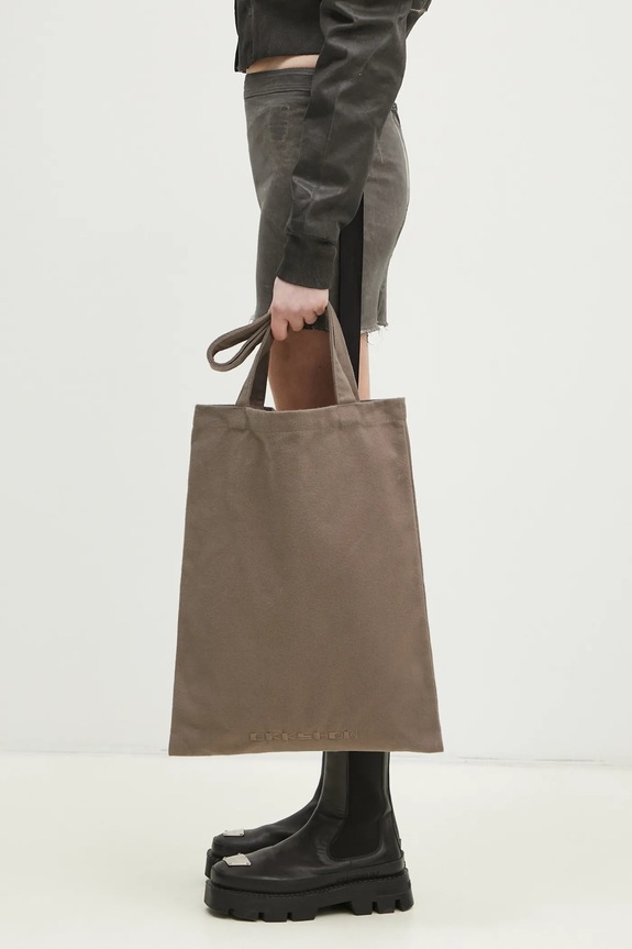 Хлопковая юбка Rick Owens Mini DS01E3342.SCF серый