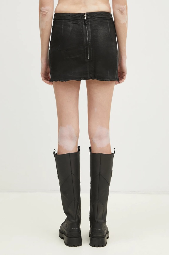 Odzież Rick Owens spódnica bawełniana Mini DS01E3342.SCF czarny